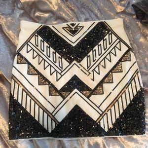 Express sequin skirt